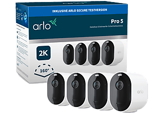 ARLO Pro 5 - Kit di 4 telecamere di sicurezza WiFi (DCI 2K, 1520 x 2688)