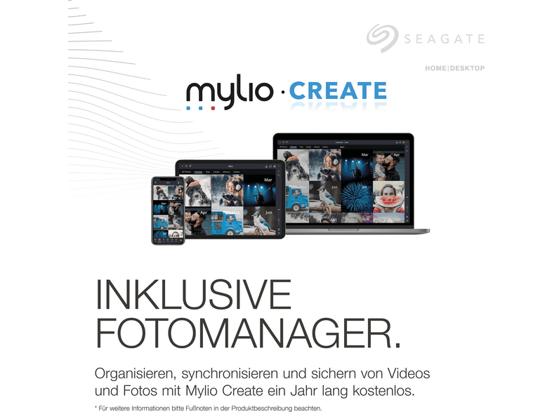 SEAGATE 20TB Festplatte One Touch Hub mit Rescue, HDD, Extern, USB-C/Micro-B, Schwarz — Foto 5 von 5