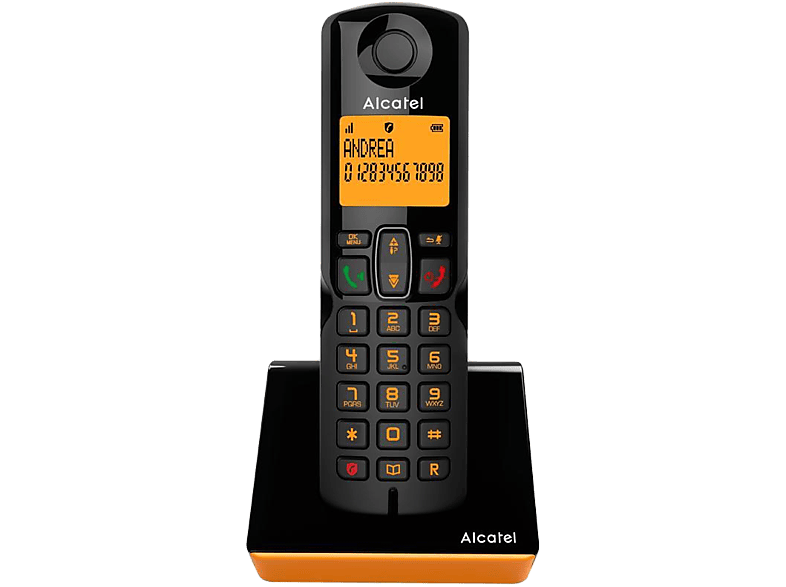 ALCATEL S280 Fekete-Narancs dect telefon