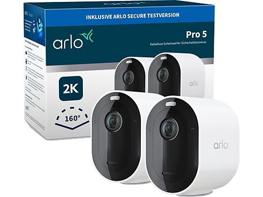 ARLO Pro 5 - Kit de 2 caméras de surveillance Wi-Fi (DCI 2K, 1520x2688)
