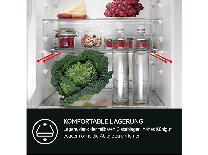 AEG TSK5O88WDF Serie 5000 OptiSpace Kühlschrank, Festtür (D, 873 mm hoch, Weiß, 137 l) — Foto 3 von 5