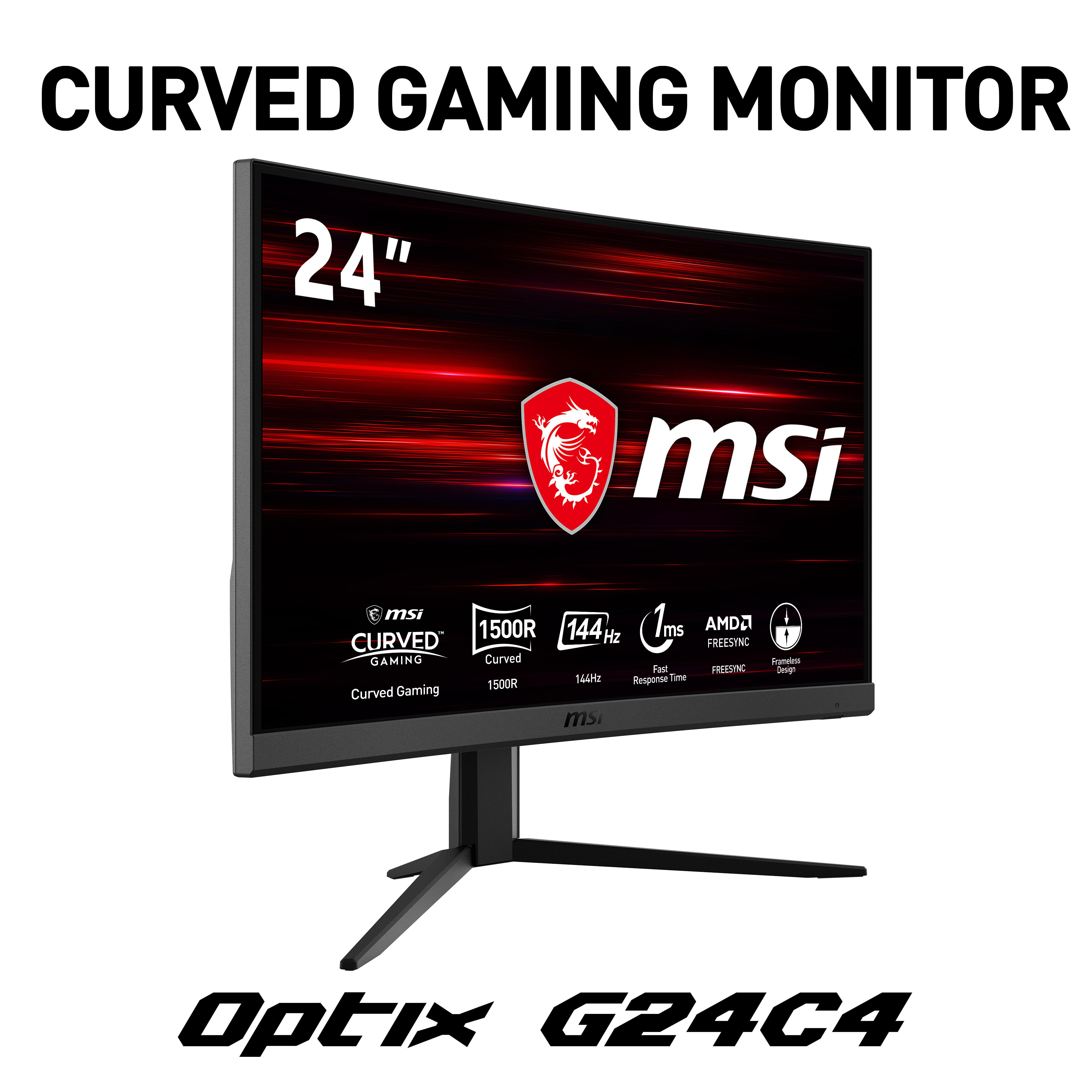 Zoll Gaming G24C4 Curved ms Reaktionszeit, Hz) 144 (1 Optix Monitor MSI 23,6 Full-HD