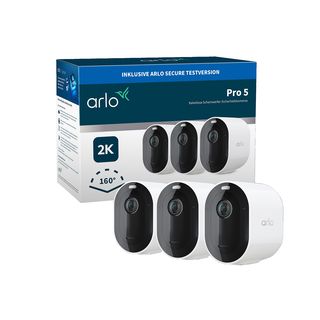 ARLO Pro 5 - Kit con 3 telecamere di sicurezza WiFi (DCI 2K, 1520 x 2688)