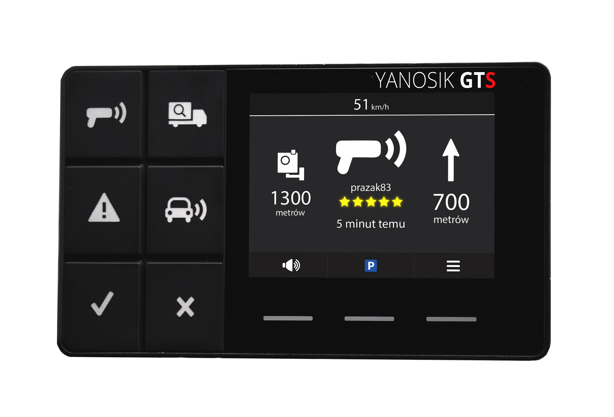 Komunikator drogowy RIDER Yanosik Polska