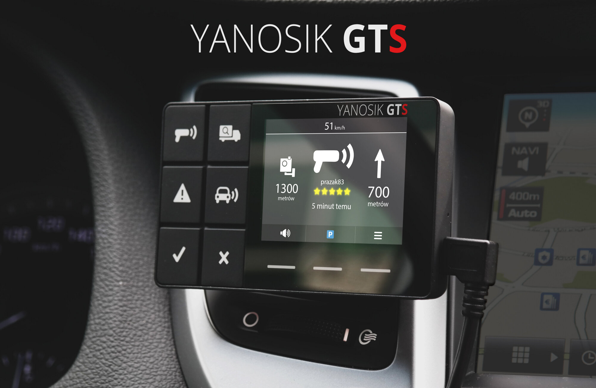 Komunikator drogowy RIDER Yanosik Polska