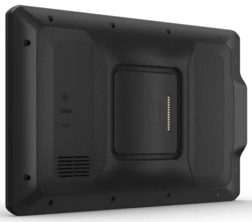 Widok z tyłu czarnego tabletu z portem ładowania i kratką głośnika.