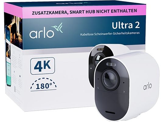 ARLO Arlo Ultra 2 Spotlight - WLAN Überwachungskamera (UHD 4K, 3.840 x 2.160 Pixel)