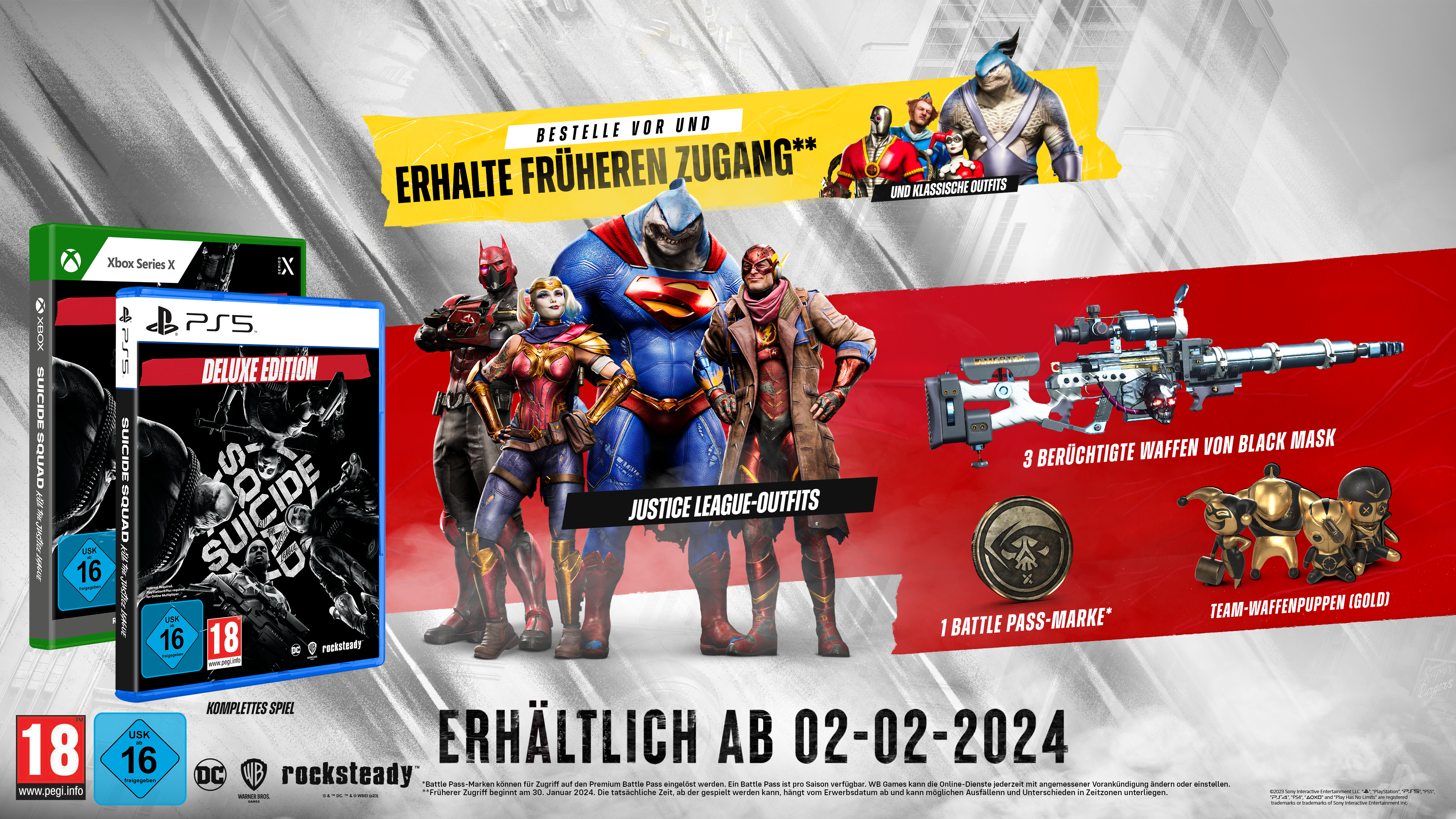 Spielbox-Art mit Charakteren und Spieldetails mit Veröffentlichungsdatum.