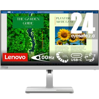 LENOVO L24m-40, USB-C, 23,8 Zoll Full-HD Monitor (4 ms Reaktionszeit, 100 Hz)
