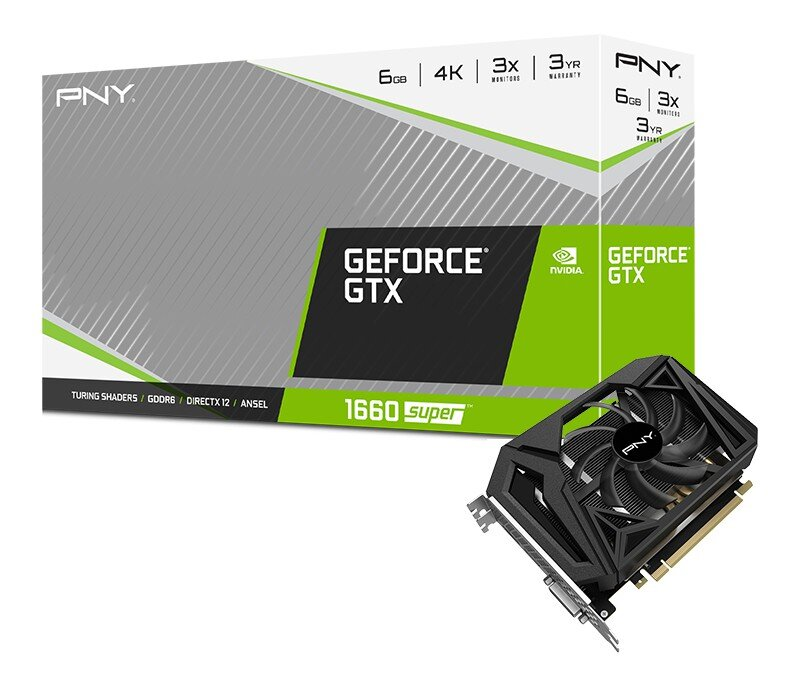 Karta graficzna PNY GeForce GTX 1660 Super Single Fan 6GB GDDR6 VCG16606SSFPPB