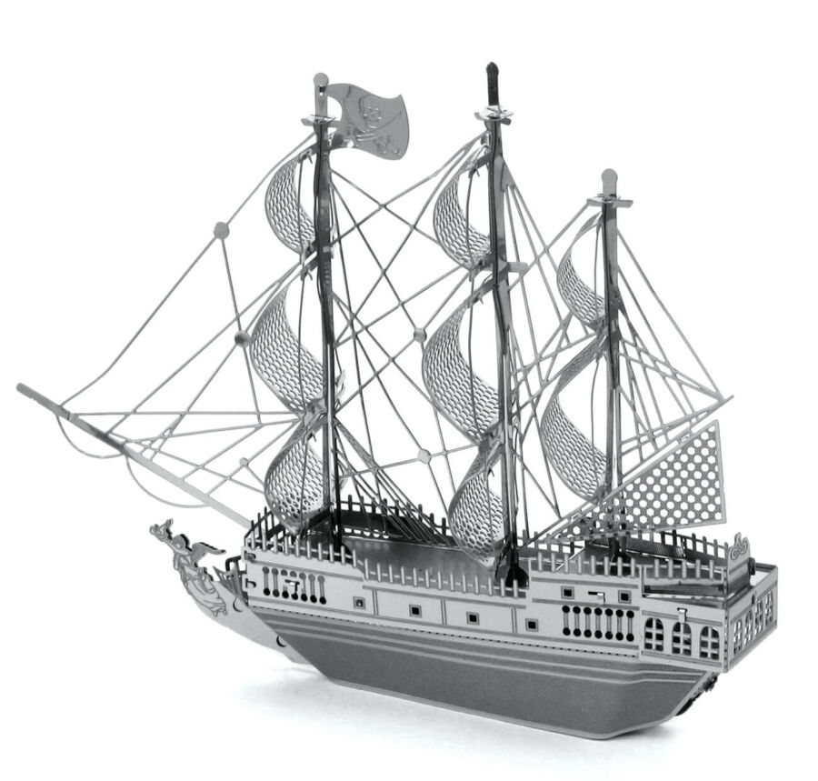 METAL EARTH Fekete Gyöngy vitorlás hajó