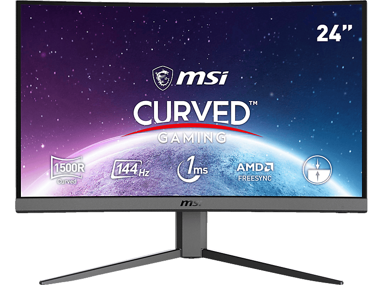 MSI Optix G24C4 Curved Full-HD 23,6 (1 Gaming Monitor 144 Reaktionszeit, ms Zoll Hz)