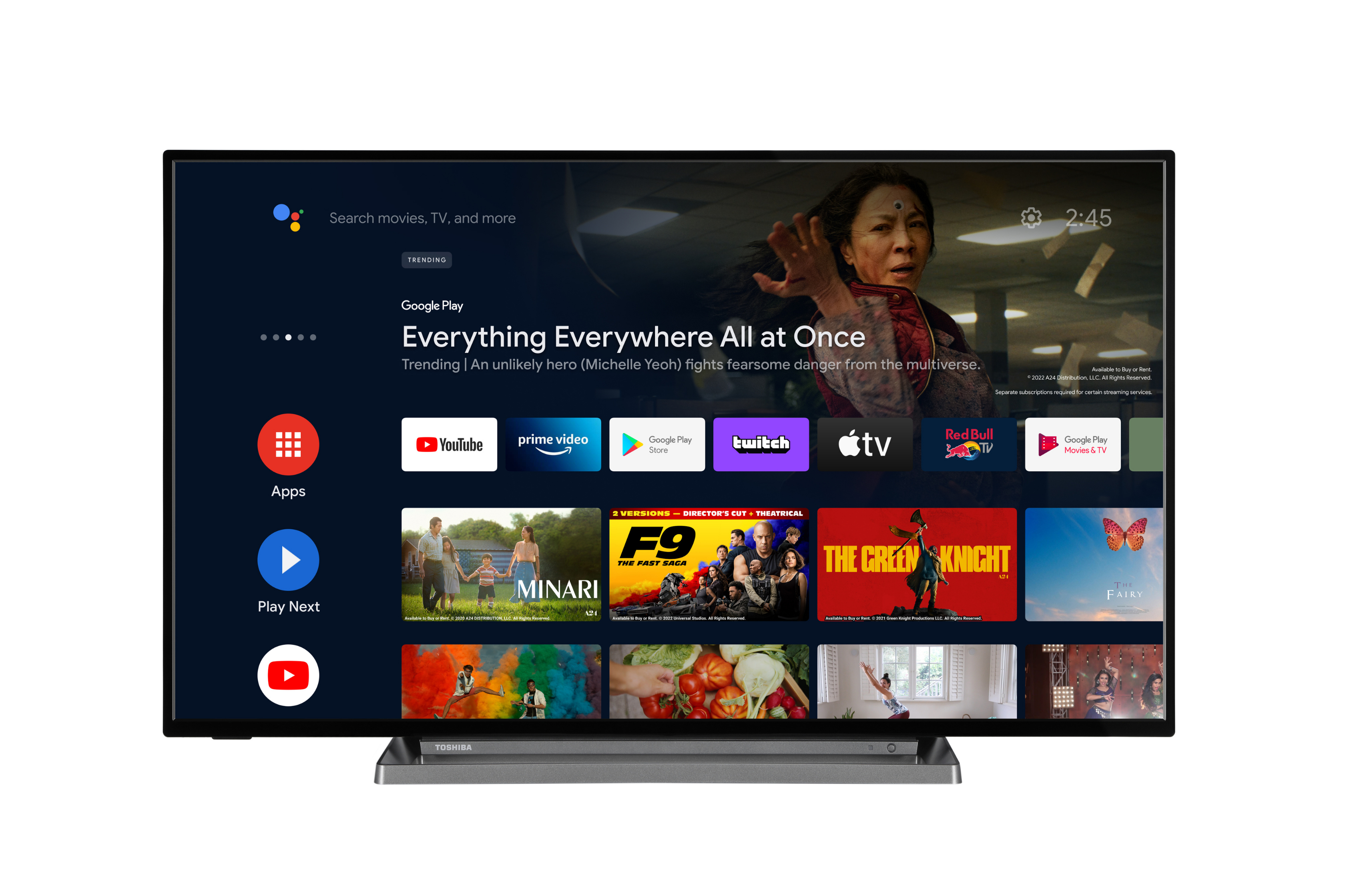 TOSHIBA 55UA3D63DG DLED TV (Flat, 55 Zoll / 139 cm, UHD 4K, SMART TV, Android TV)