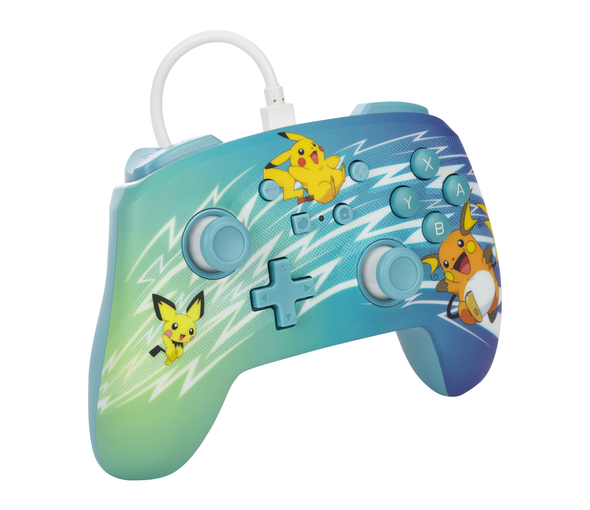 - Switch Mehrfarbig Pikachu-Evolution POWERA Nintendo Controller kabelgebundener für