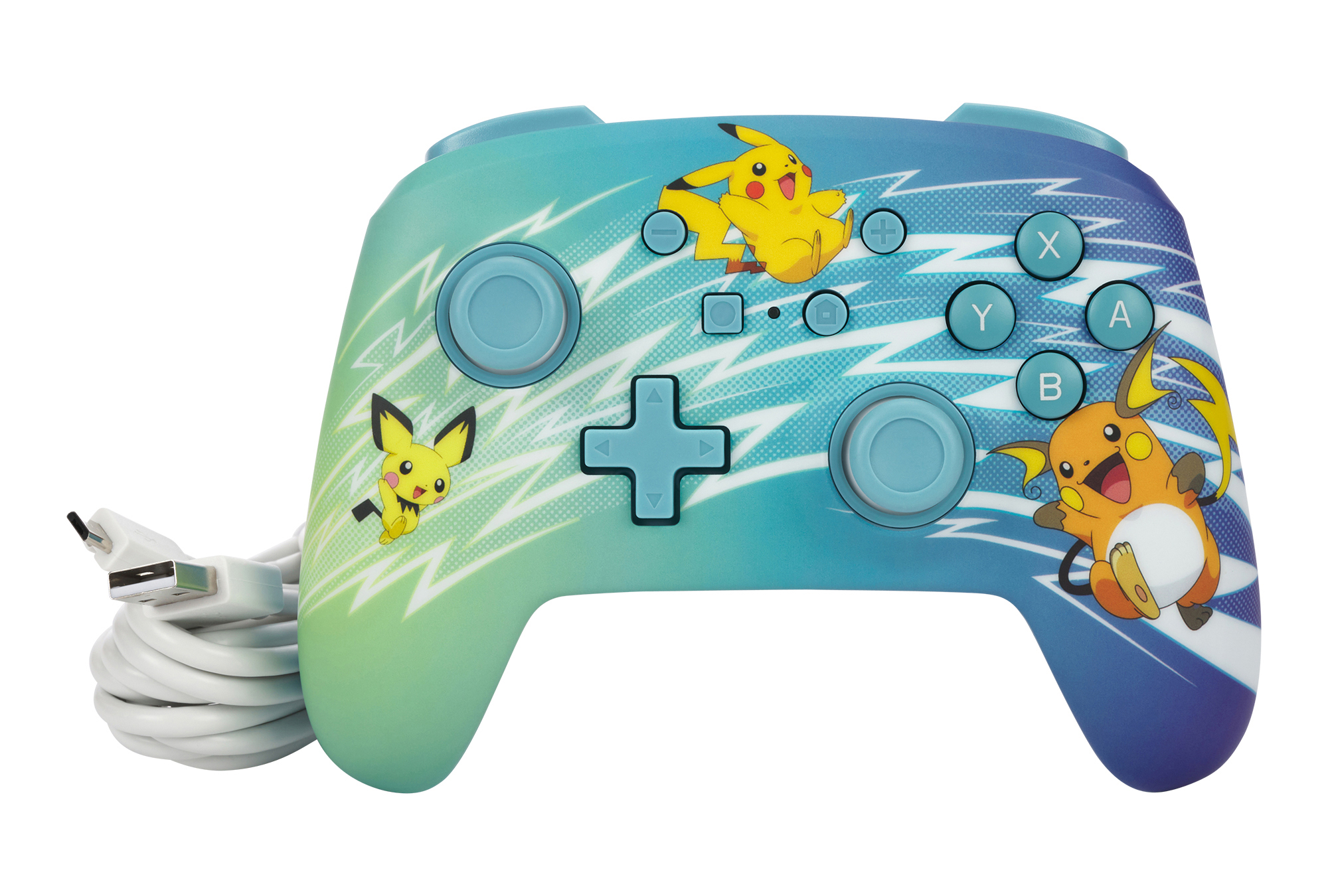 - Switch Mehrfarbig Pikachu-Evolution POWERA Nintendo Controller kabelgebundener für
