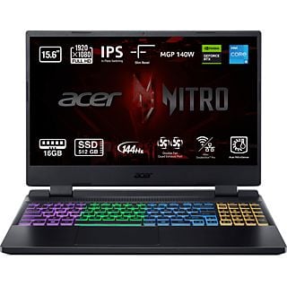 Portátil gaming - Acer Nitro 5 AN515-58, 15.6" Full HD, Intel® Core™ i5-12450H, 16GB RAM, 512GB SSD, GeForce RTX™ 4060, Sin sistema operativo