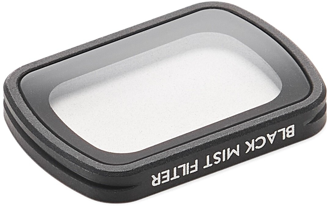 Czarny filtr mgły z tekstem na nim.