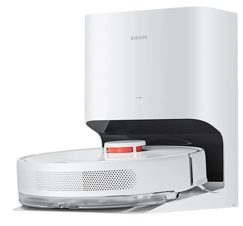 Biały produkt o minimalistycznym designie, prawdopodobnie odkurzacz.