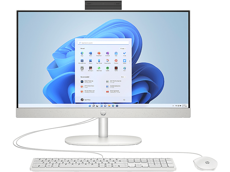 HP All-In-One 24-Cr0016Nl Aio, 23,8", Intel Core I5 1335U, 8 GB, 512 GB Ssd, Shell White PC ALL IN ONE