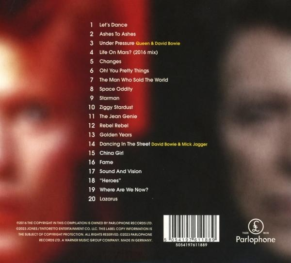 Rückseite einer CD-Hülle mit Titelliste und Credits. Text ist auf Englisch.