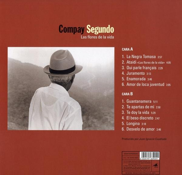 Albumcover: Compay Segundo, Las flores de la vida. Mann mit Hut.