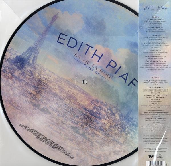 Eine Schallplatte mit dem Eiffelturm und dem Schriftzug "EDITH PIAF".