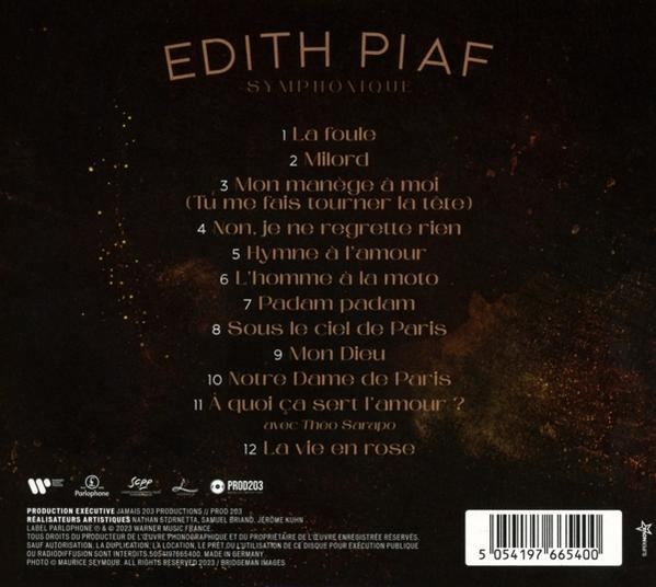 Albumcover mit Titelliste, Text, dunkler Hintergrund.