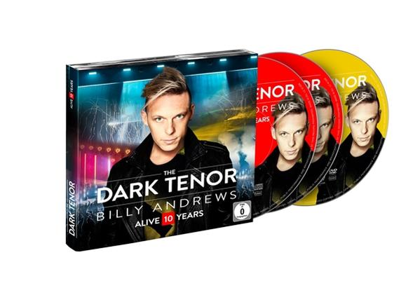 DVD-Box-Set von 'The Dark Tenor - Alive 10 Years'. Drei Discs sind sichtbar. Das Cover zeigt ein Männergesicht.