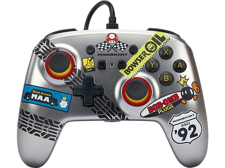 Mario kabelgebundener Silber Nintendo Kart Switch Controller POWERA für -