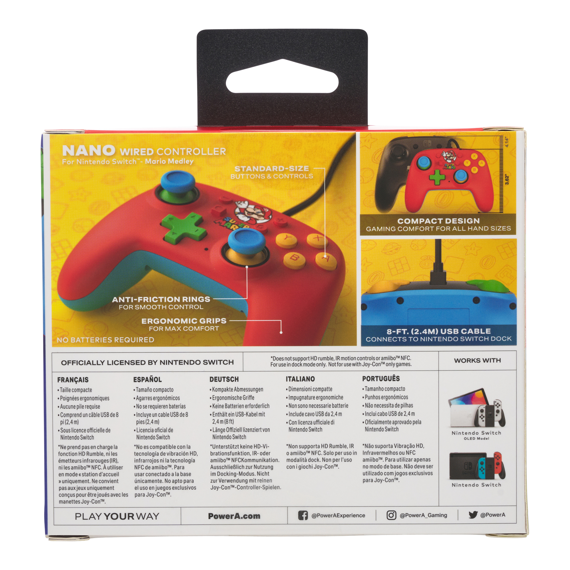 POWERA Mario Medley - kabelgebundener für Nintendo Switch Controller Rot