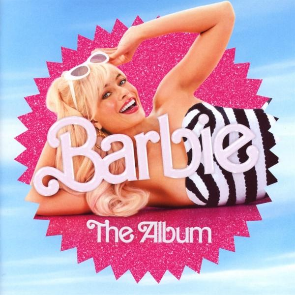 Barbie album borító, egy rózsaszín bikiniben és napszemüvegben lévő nővel.