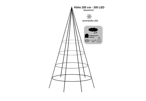 FHS 35236 Weihnachtsbaum 200cm 300 LEDs