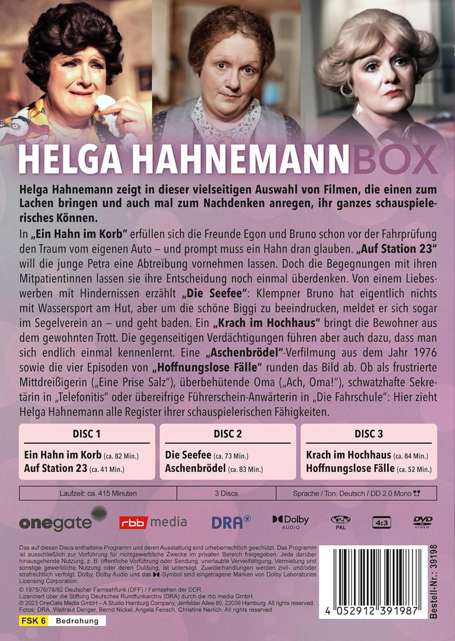 DVD-Hülle mit drei Frauen auf dem Cover. Text mit Episodentiteln und Beschreibungen.