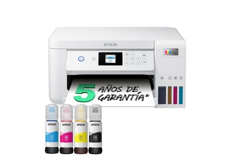 Impresora multifunción  Epson EcoTank ET-2856, Con depósito recargable,  Hasta 3 años de tinta incluida, Conexión Wi-Fi, 5 años garantía, Blanco