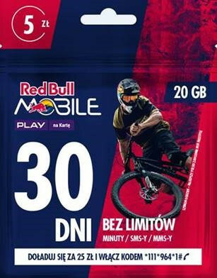 Starter PLAY Red Bull Mobile 20GB/5PLN