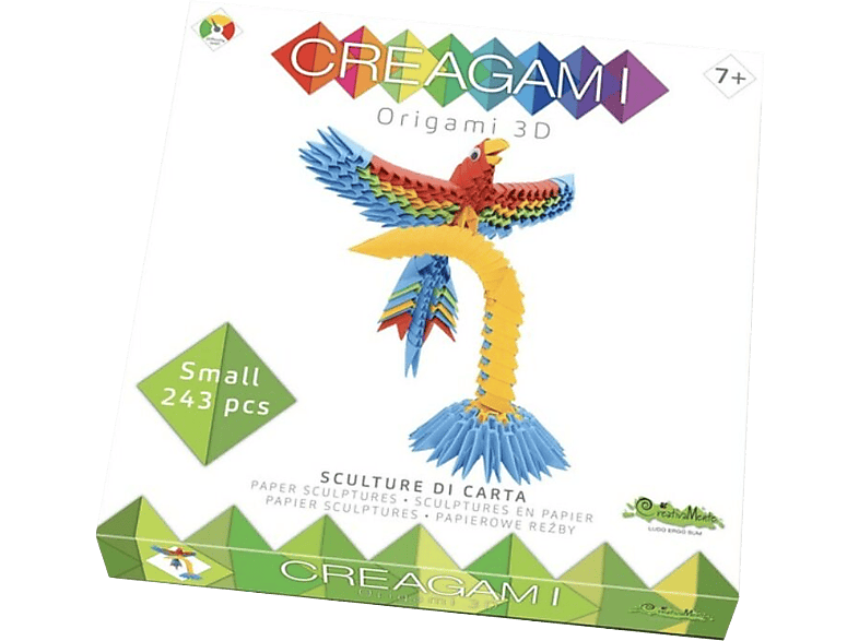 CREATIVAMENTE Creagami - 3D origami készlet, Papagáj (kicsi)