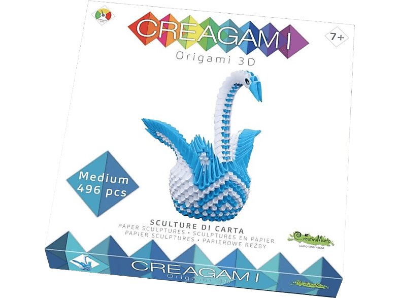 CREATIVAMENTE Creagami - 3D origami készlet, Hattyú (közepes)