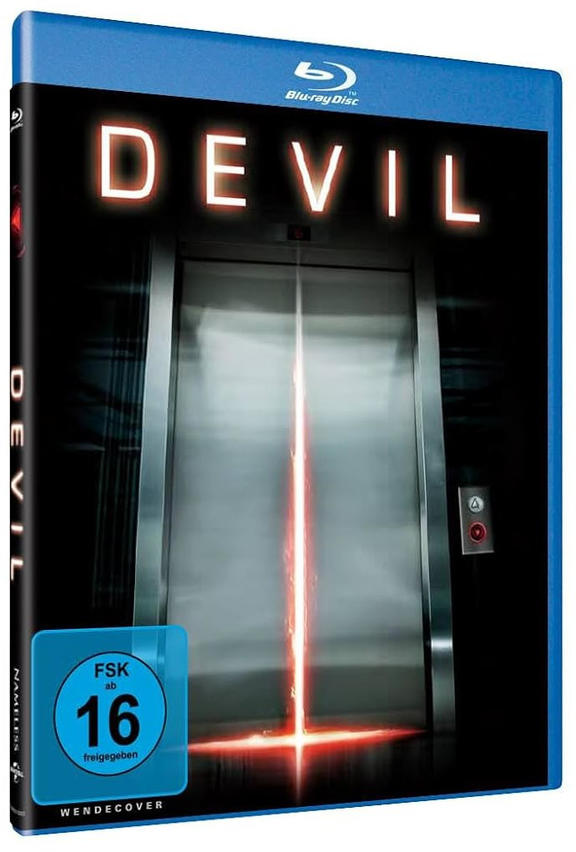 Blu-ray-Filmhülle für den Film 'Devil' mit Aufzugsbild.