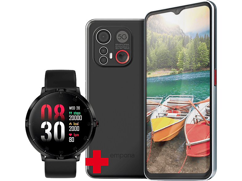 Emporia Smartphone Smart.6 Senior 128 Gb Zwart + Watch Basic Black