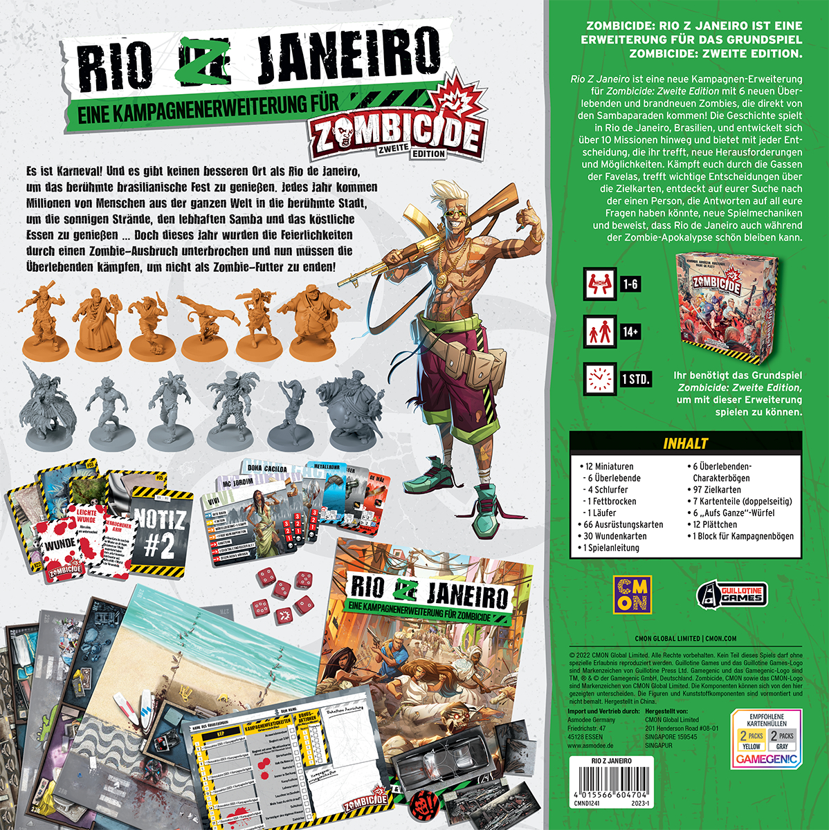 Edition Mehrfarbig Zombicide - Janeiro 2. Rio CMON Brettspiel Z