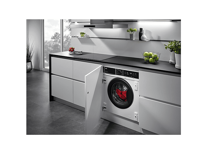 AEG Series 8000 LWR8WI7680 Waschtrockner Integriert Frontlader Weiß