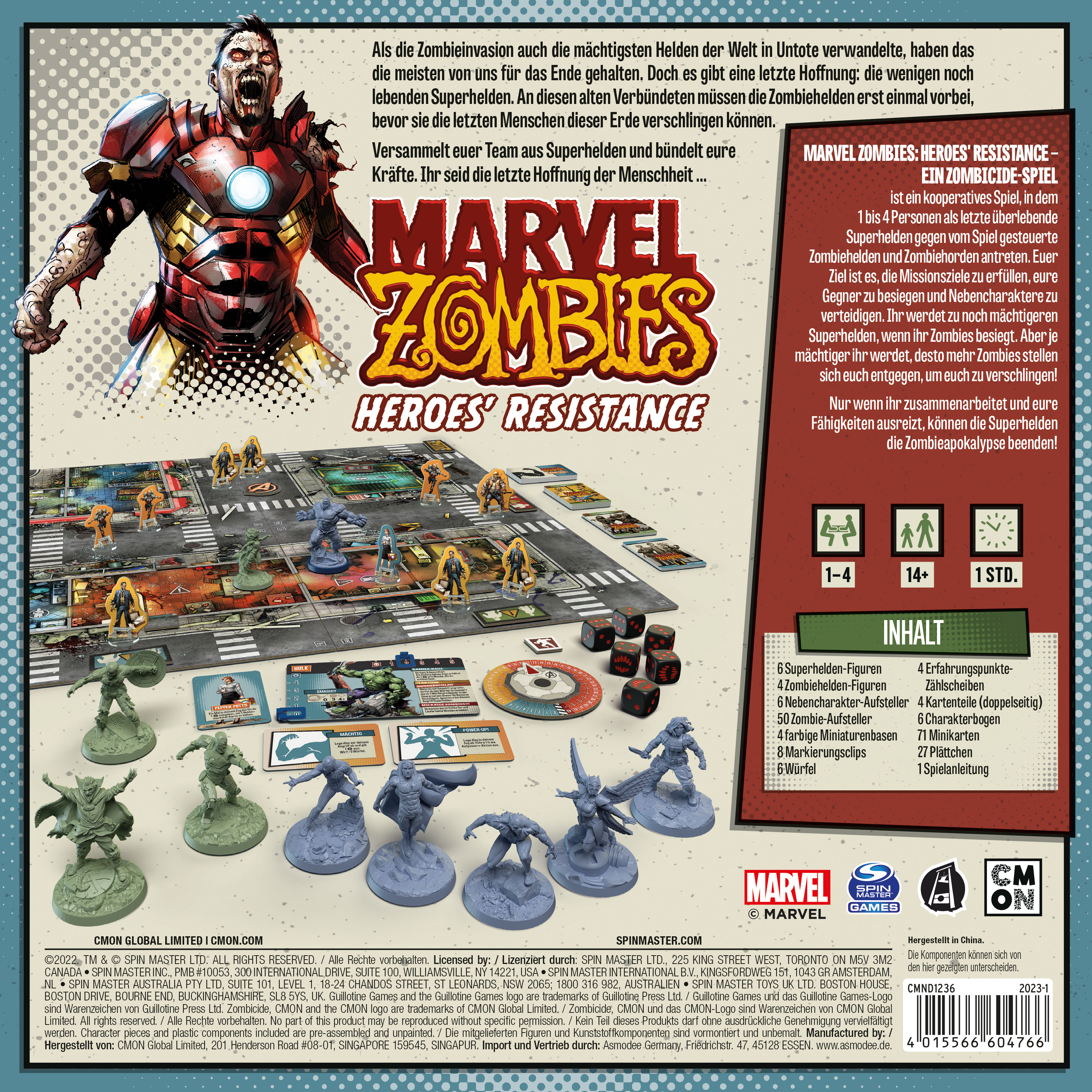 Resistance (Ein Zombicide-Spiel) Heroes\' Zombies Brettspiel Mehrfarbig CMON Marvel