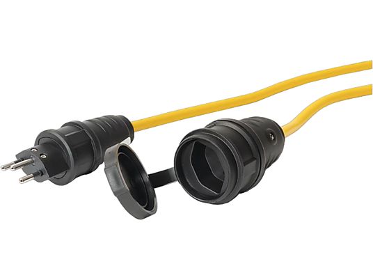 STEFFEN Bauflex 3x1,5mm2, 5m, T12-T13, IP20 - Câble de rallonge (Noir/jaune)