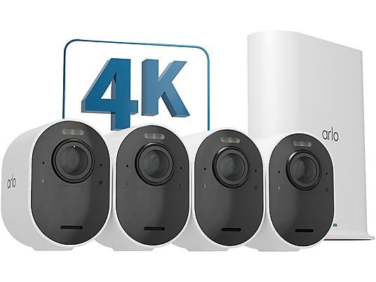 ARLO Ultra 2 - Videocamera di sicurezza WLAN + gateway (UHD 4K, 3.840 x 2.160 Pixel)