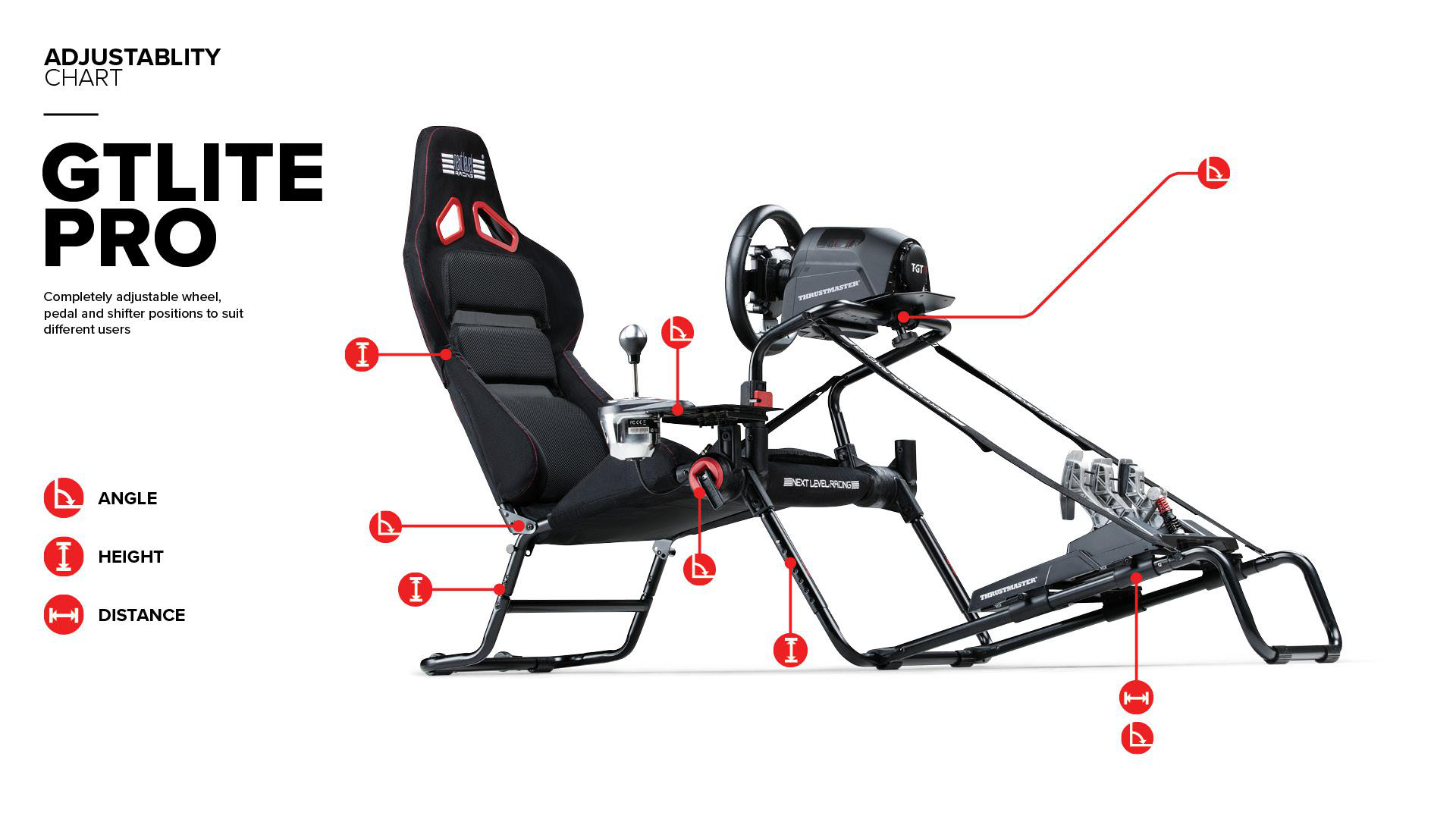 NEXT LEVEL RACING GTLite Pro, jedem Sim-Racer Renncockpit Ästhetik GT-Stil, als Robustheit das das sowohl bietet perfekte zusammenklappbare im auch