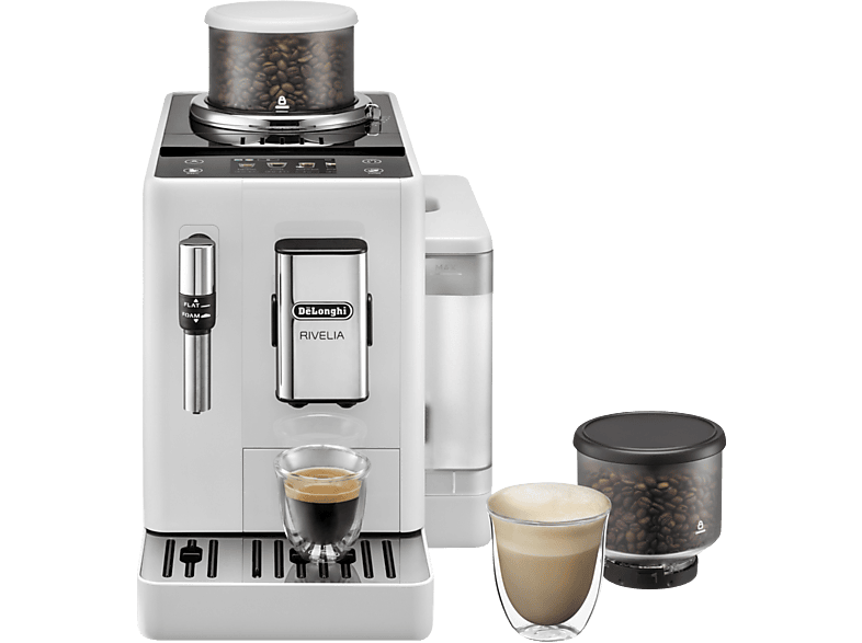 Cafetera superautomática - De'Longhi Rivelia EXAM440.55.G, Molinillo  integrado, 2 depósitos de café, LatteCrema hot, 16 recetas, 19 bar, 1450 W,  Gris - Comprar en Fnac