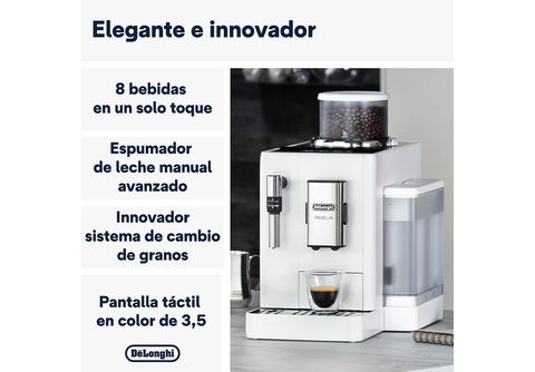 Cafetera superautomática  De'Longhi Magnifica Start Milk, ECAM220.80.SB,  Molinillo integrado,Depósito leche,Táctil, Espumado automático, 1450W, 15bar