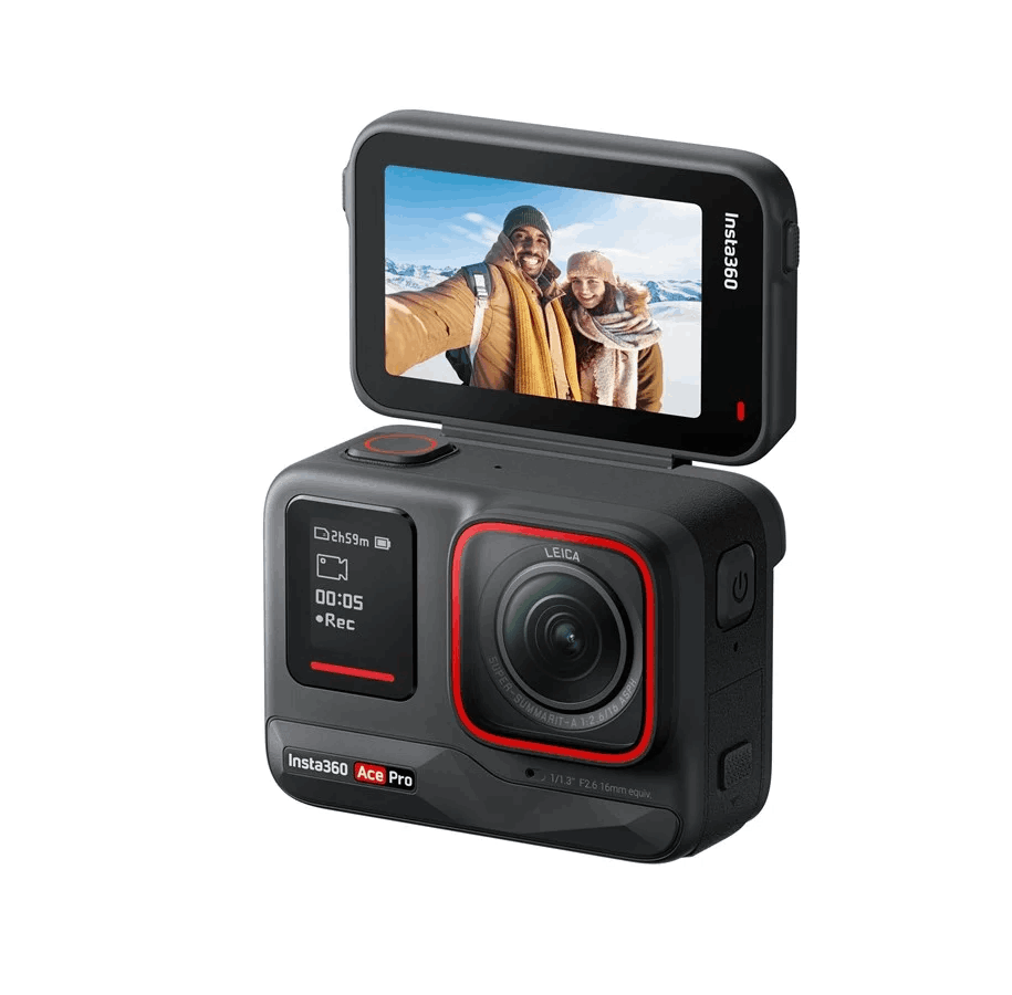 Insta 360 Ace Pro Standalone, Sensor 1/1.3, 48 mpx, Pantalla 2.4, 8K y 4K, Negro