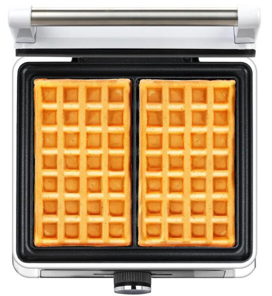 Gofrownica z dwoma goframi w środku.