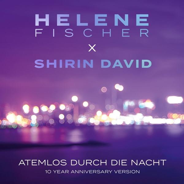 Albumcover für Helene Fischer x Shirin David, mit Stadtlichtern bei Nacht.